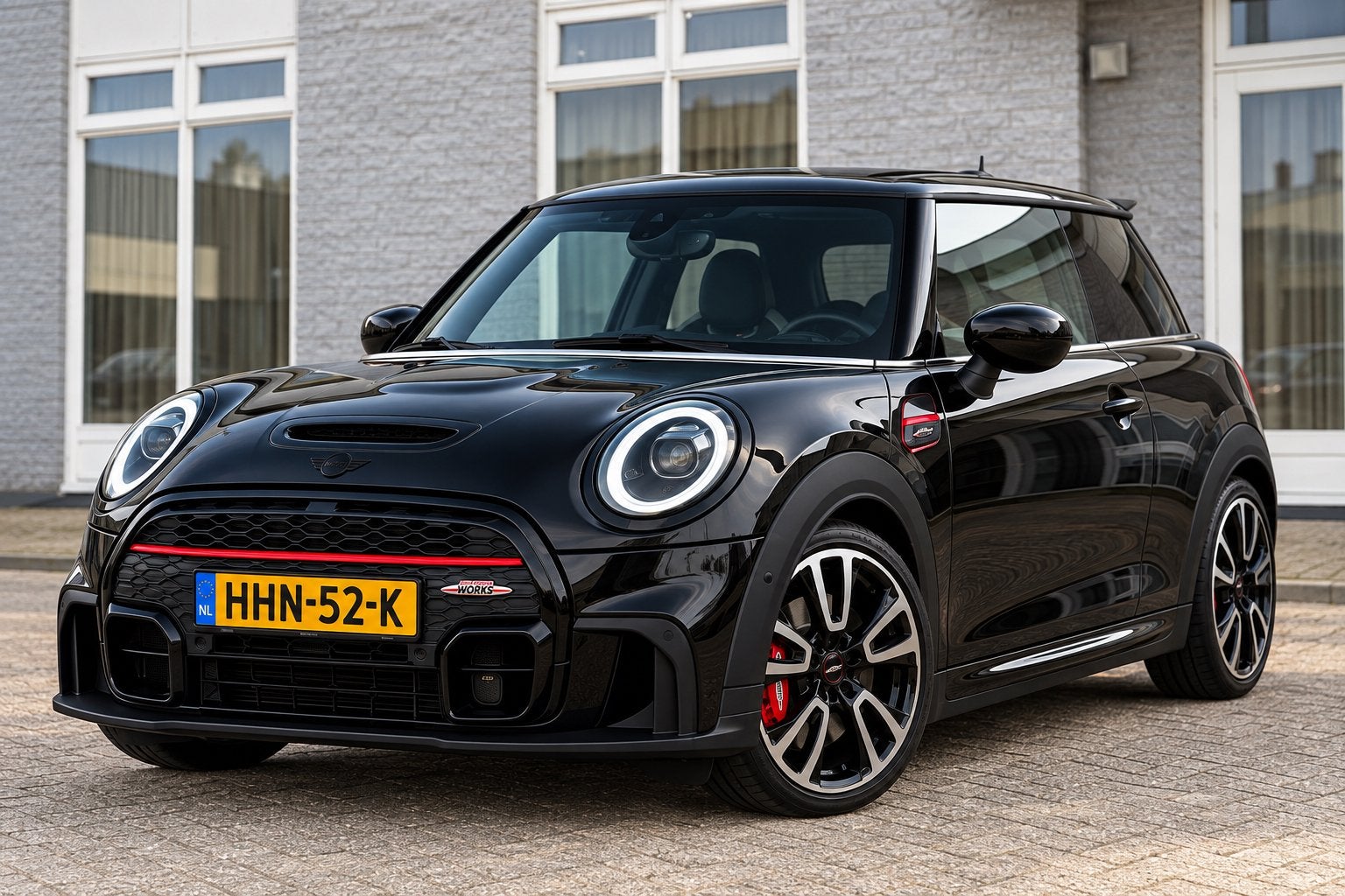 Mini John Cooper Works JCW | FULL OPTIONS | Pano | HUD, Auto's, Stof, 4 cilinders, 4 stoelen, Zwart