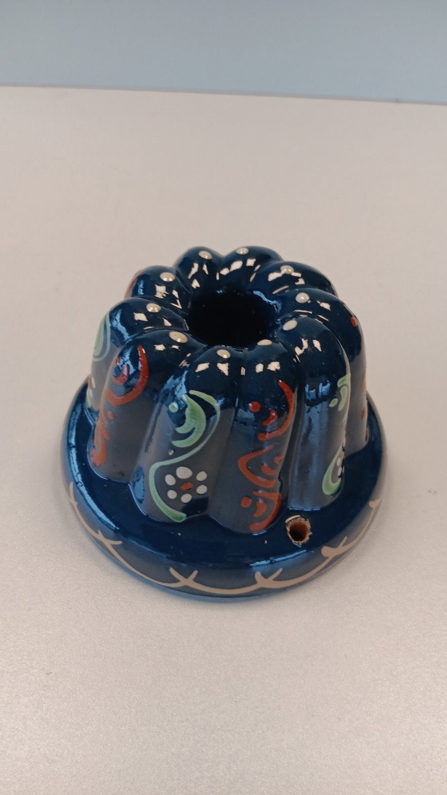 Vintage keramische pudding vorm, handgeschilderd,, Ophalen of Verzenden
