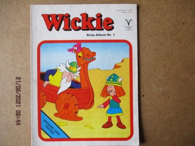 adv2491 wickie strip-album, Boeken, Stripboeken, Eén stripboek, Ophalen, Gelezen