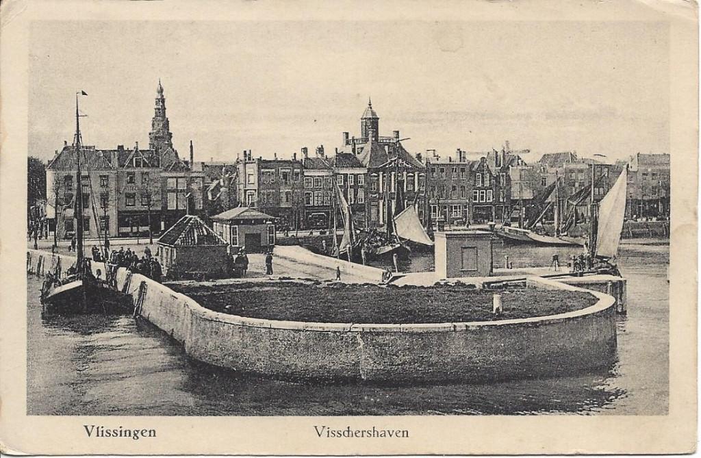 Vlissingen (Zld.) Visschershaven, gelopen, Ophalen of Verzenden, 1920 tot 1940, Gelopen, Zeeland