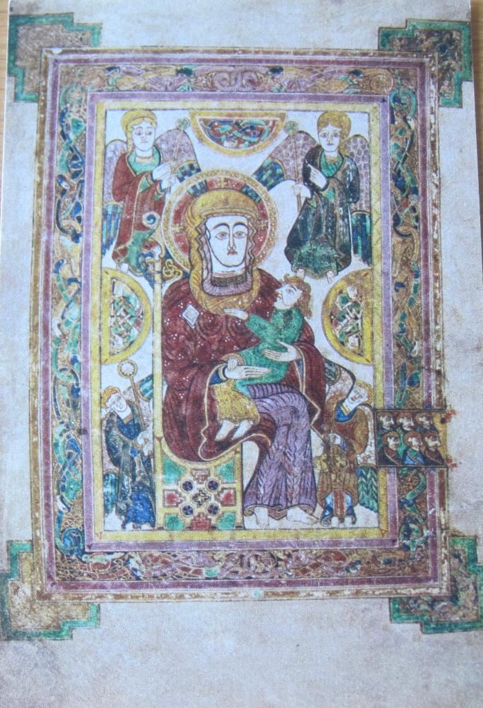 Book of Kells - Maagd Maria met kind - nieuwe ansichtkaart, Verzenden, 1980 tot heden, Ongelopen, Overige thema's