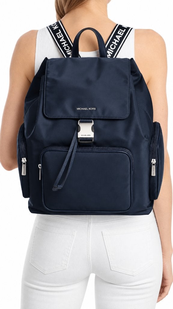 Michael Kors Khai Large rugzak navy nieuw met labels, Verzenden, Nieuw, Blauw, Overige typen