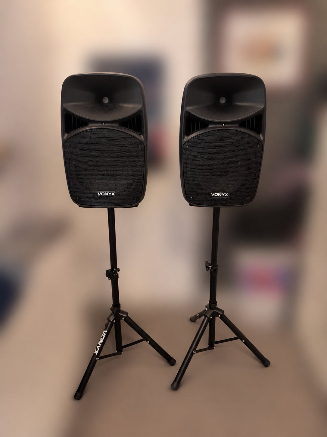 Complete Vonyx VPS122A set, Audio, Tv en Foto, Luidsprekers, Zo goed als nieuw, Speakerset, 150 watt of meer, Overige merken, AUX-ingang