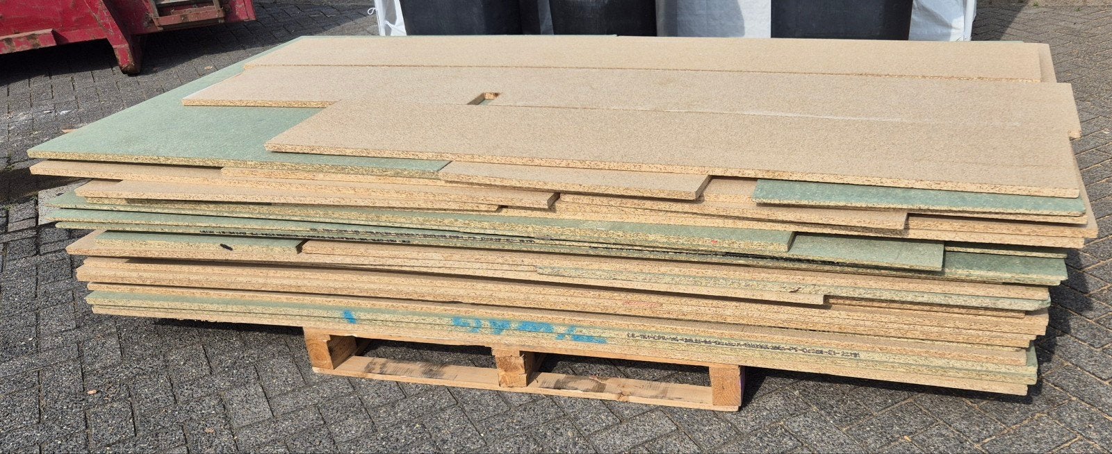 22 Spaanplaten 250x125x18mm, Doe-het-zelf en Verbouw, Hout en Planken, Ophalen, Gebruikt, Minder dan 25 mm, Overige typen