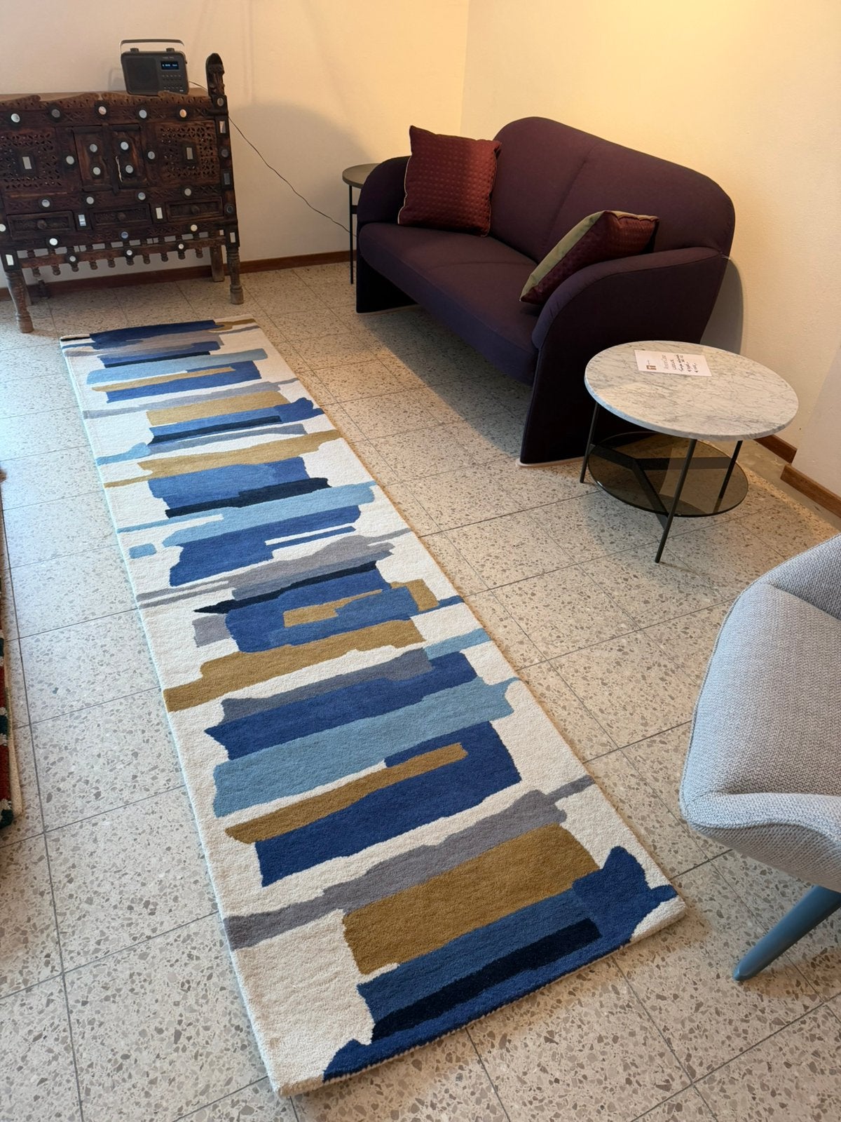 Brink en Campman loper Harlequin Zeal Indigo, Ophalen, 50 tot 100 cm, Rechthoekig, Nieuw