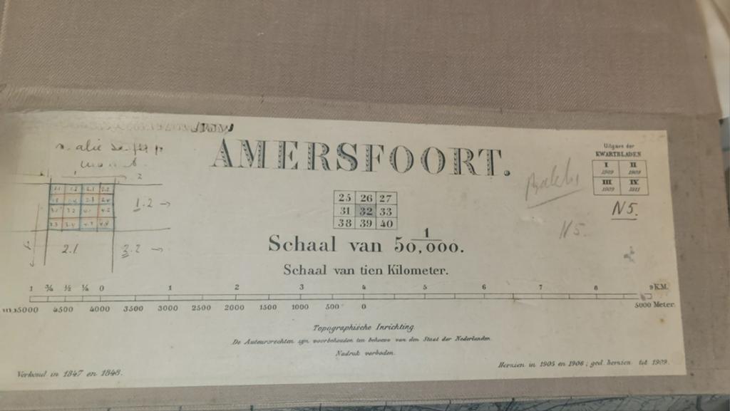 LANDKAART AMERSFOORT EO BUNNIK TOT GARDEREN EDE, Ophalen of Verzenden, 1800 tot 2000, Nederland, Landkaart