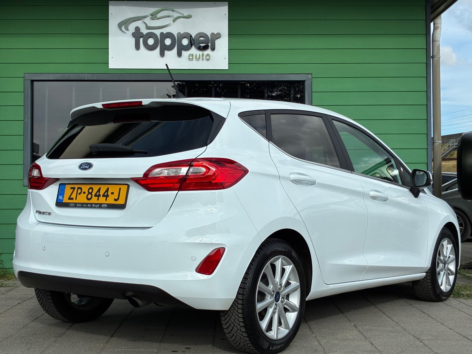 Ford Fiesta 1.0 EcoBoost Titanium|Automaat|Navigatie|CruiseC, Euro 6, 100 pk, Wit, Automatische klimaatregeling