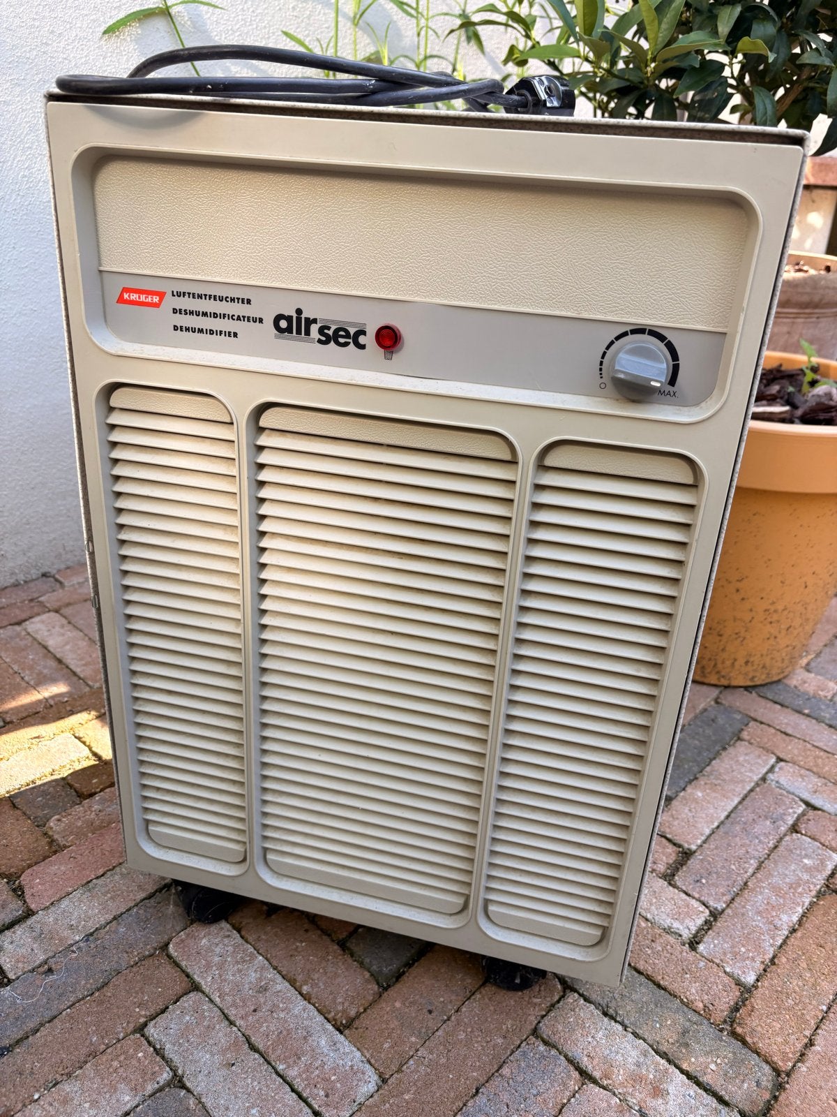 Kruger Airsec Luchtontvochtiger - Vintage Model, Ophalen of Verzenden, Gebruikt, Luchtontvochter