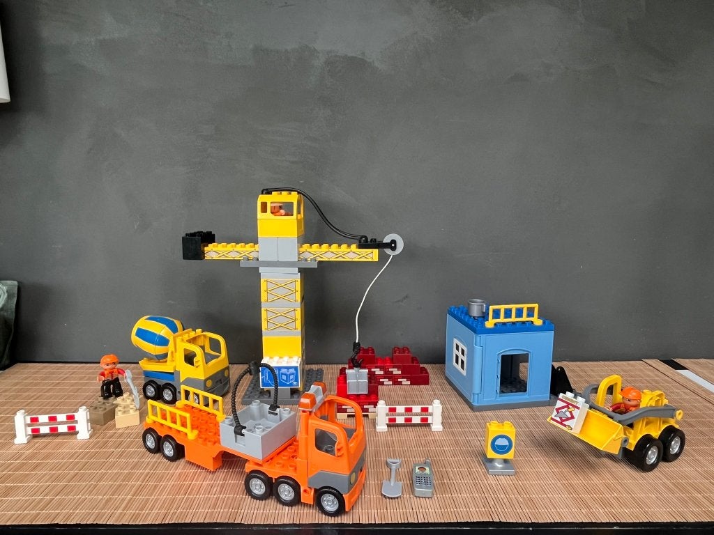 LEGO DUPLO 4976 + 4988 – Grote bouwplaats, Ophalen of Verzenden, Duplo, Meerdere sets, City