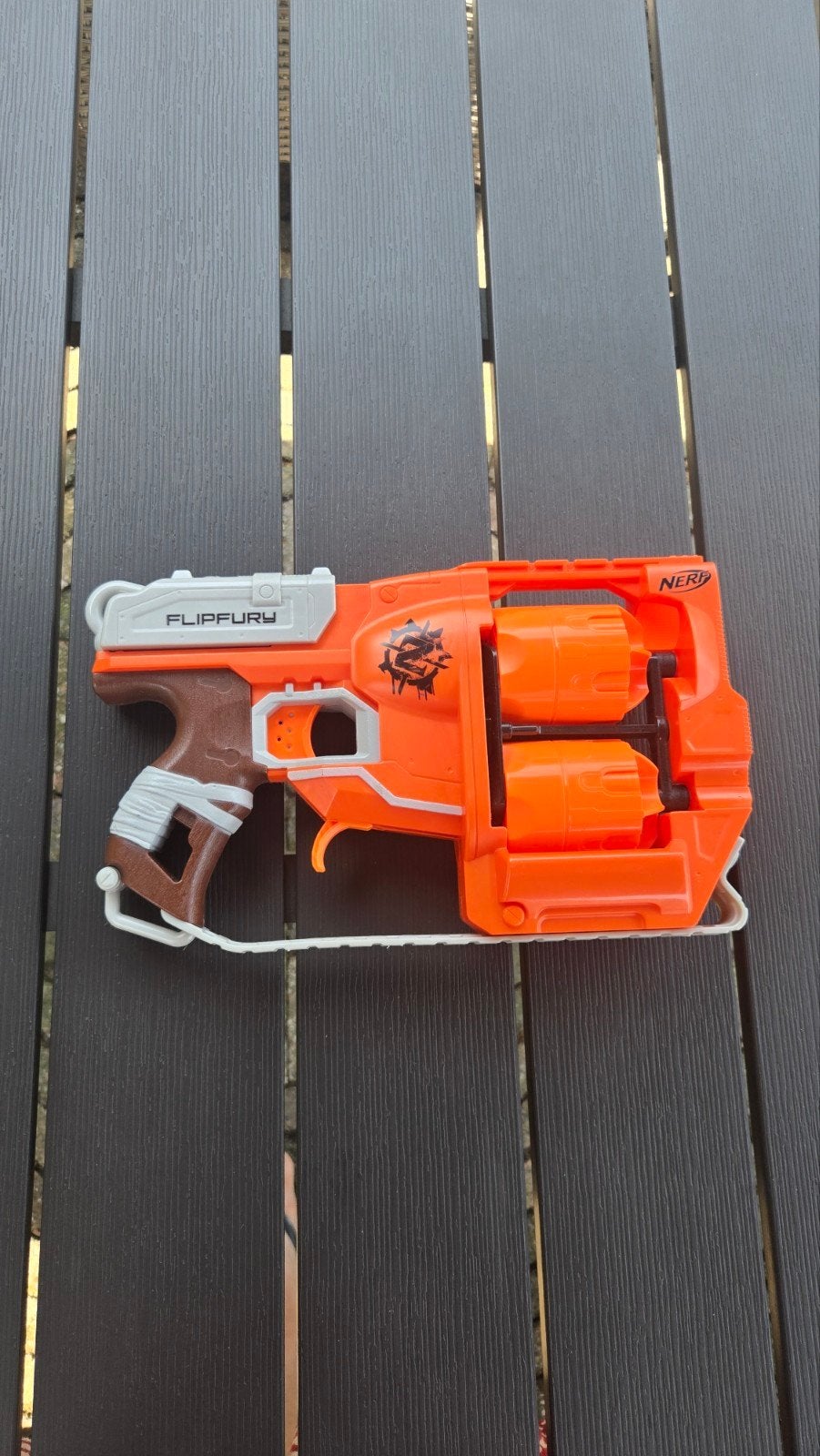 Nerf Zombie Strike FlipFury Blaster, Ophalen of Verzenden, Gebruikt