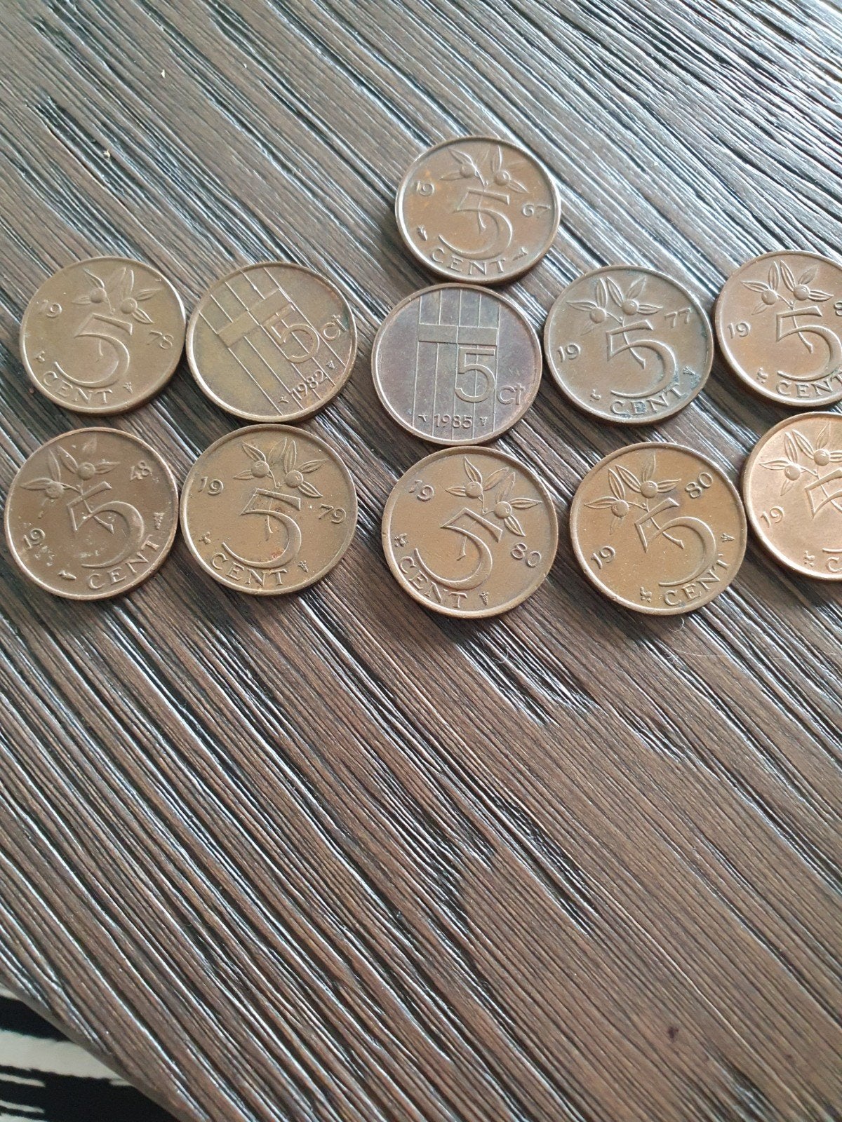 11 Nederlandse 5 cent munten (stuivers) - Koningin Juliana, Postzegels en Munten, Munten | Nederland, Ophalen of Verzenden, Koningin Juliana