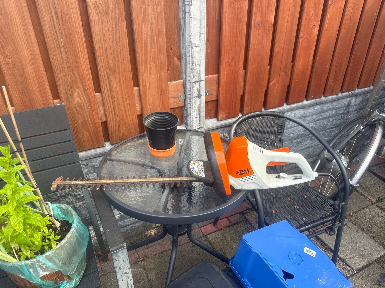 Stihl HSE 42 elektrische heggenschaar, Ophalen of Verzenden, Gebruikt, Elektrisch