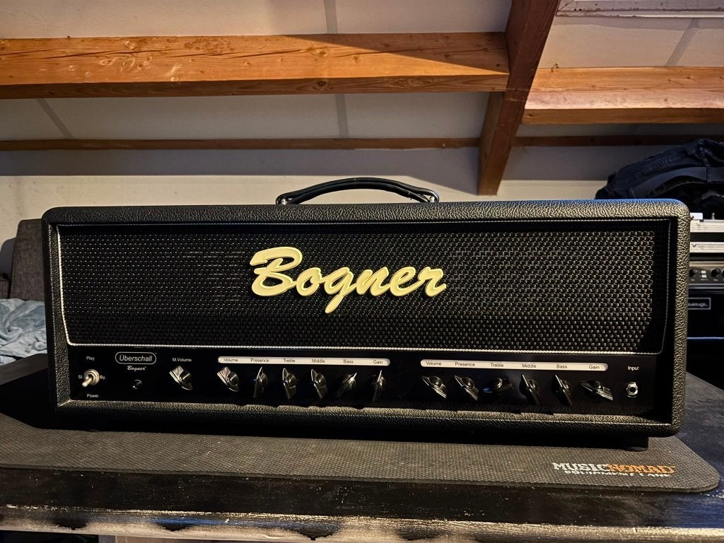 Bogner Uberschall EL34 120W met flightcase, Muziek en Instrumenten, Ophalen, Gebruikt, Gitaar, 100 watt of meer