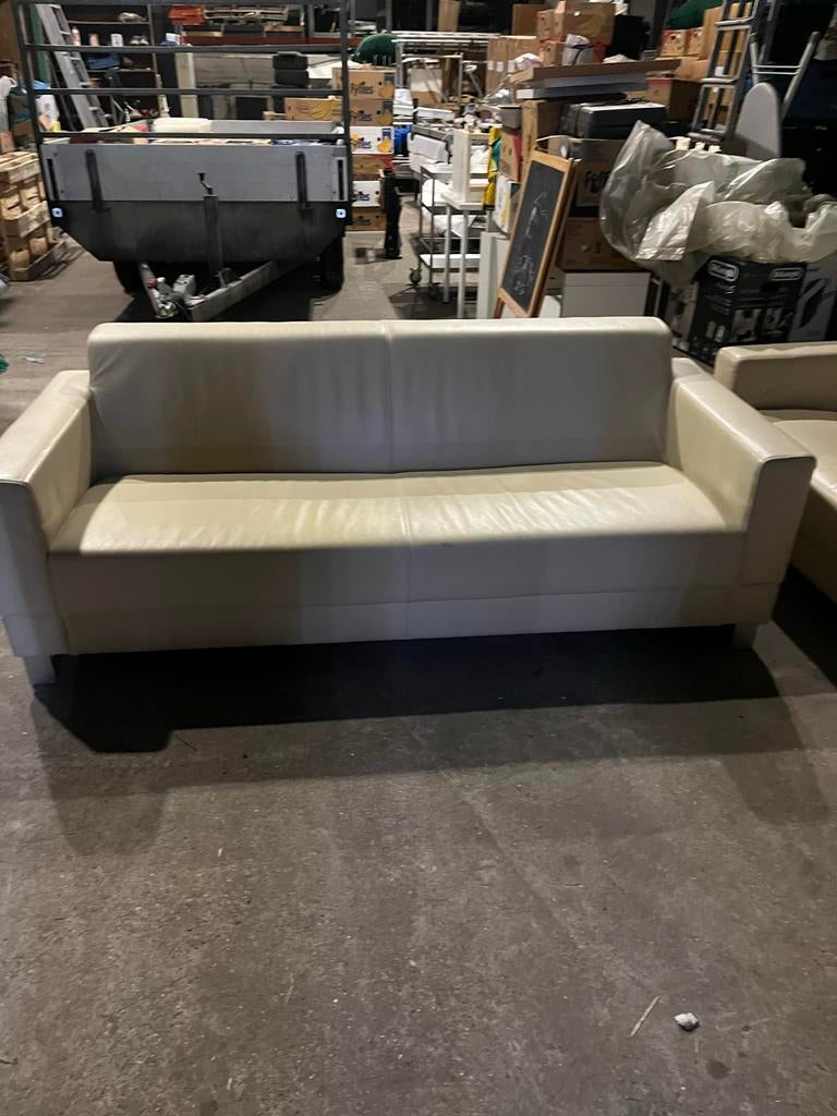 Montel Leren Bank - Comfortabel en Stijlvol, Gebruikt, Driepersoons, Ophalen of Verzenden, 200 tot 250 cm