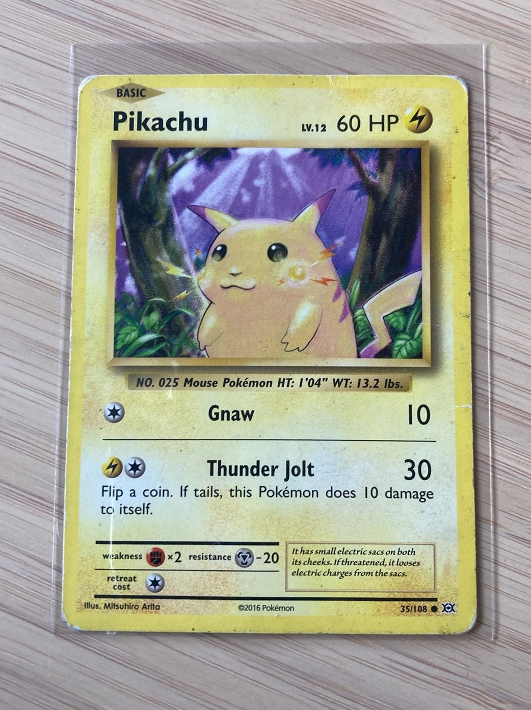 Pokemon Pikachu 2016, Ophalen of Verzenden, Gebruikt, Losse kaart