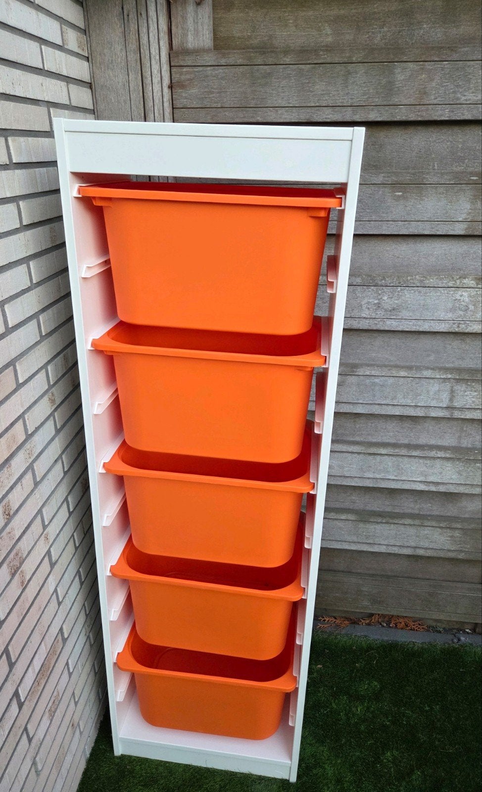 IKEA Trofast opbergkast met oranje bakken, Ophalen, Gebruikt