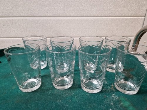 waterglazen golf 8 stuks, Ophalen of Verzenden, 'T Olde Gre-j, Info@toldegrej.nl, Endepoelstraat 20f Didam
