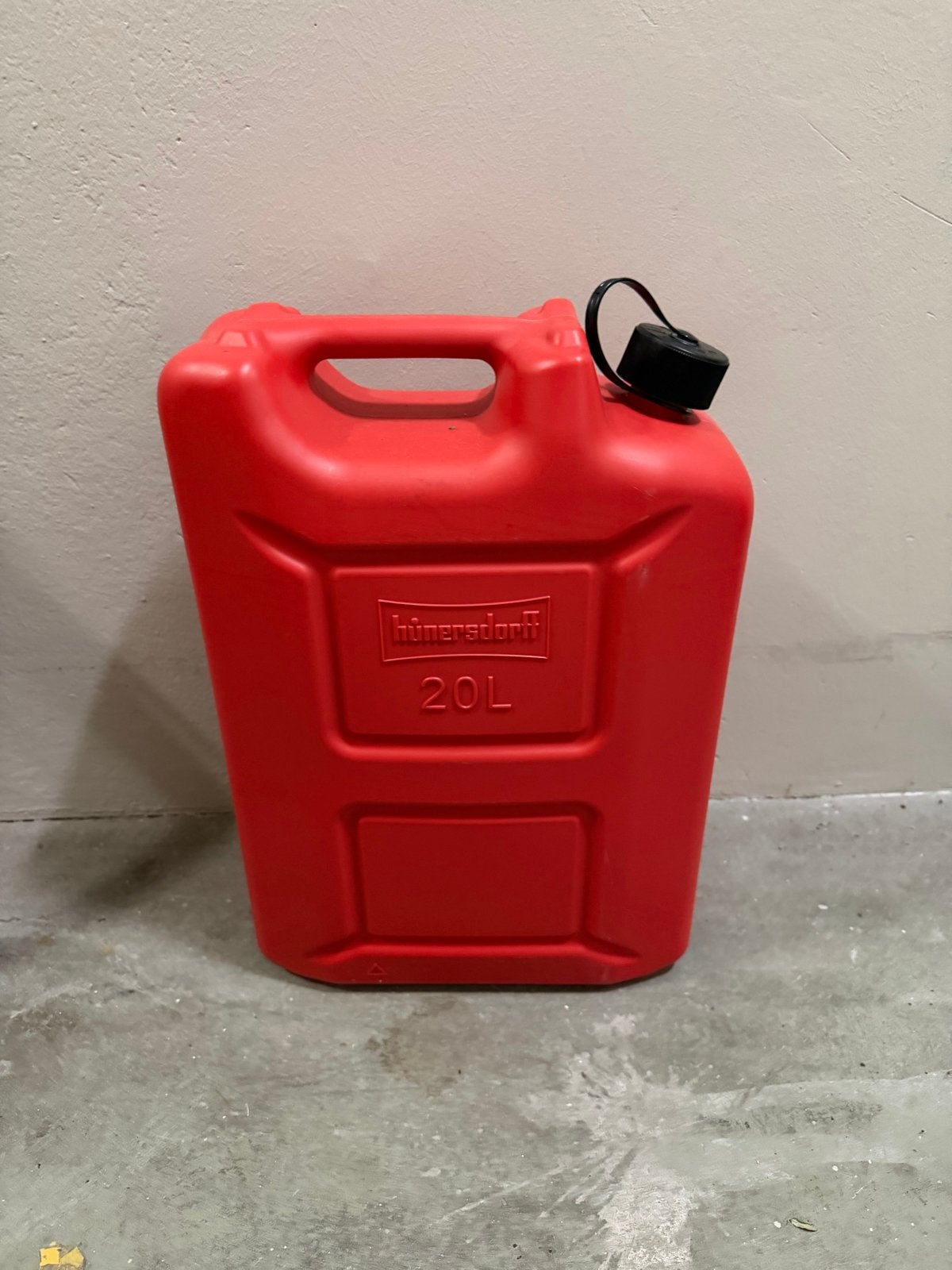 Hünersdorff Jerrycan 20L - Rood LEEG, Ophalen, Zo goed als nieuw