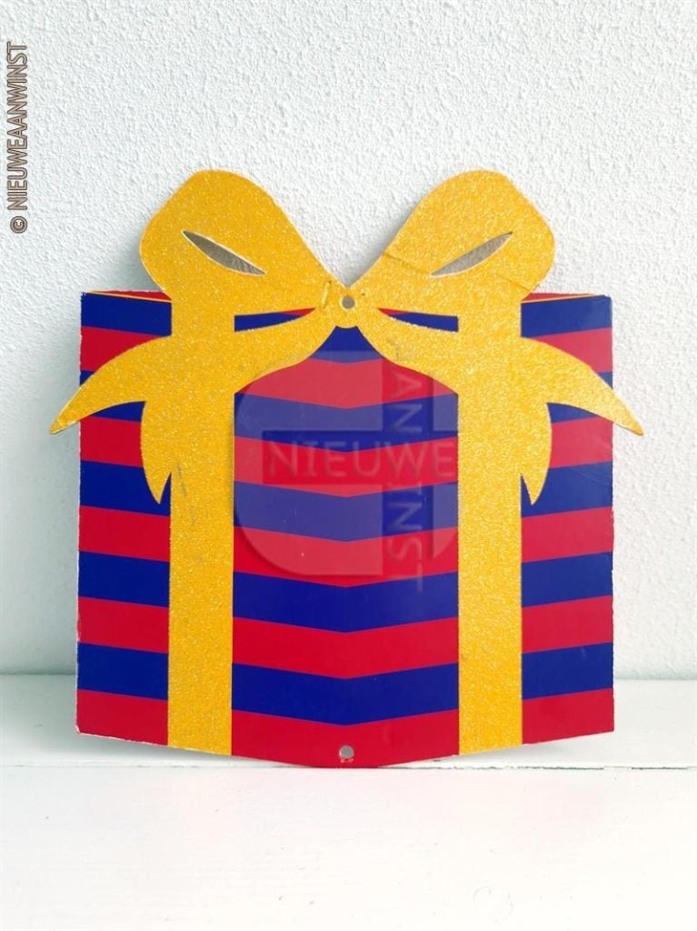 Nostalgisch V&D Sinterklaas kado horizontaal design - 25cm, Diversen, Sinterklaas, Verzenden, Gebruikt