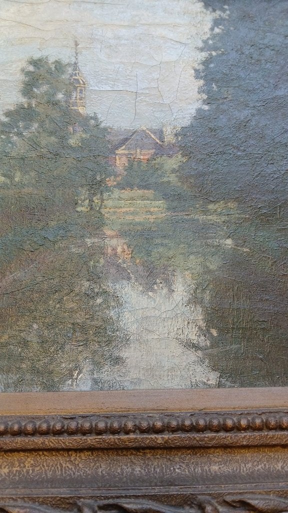 schilderij Almelo 'tKolkje, Antiek en Kunst, Kunst | Schilderijen | Klassiek, Ophalen