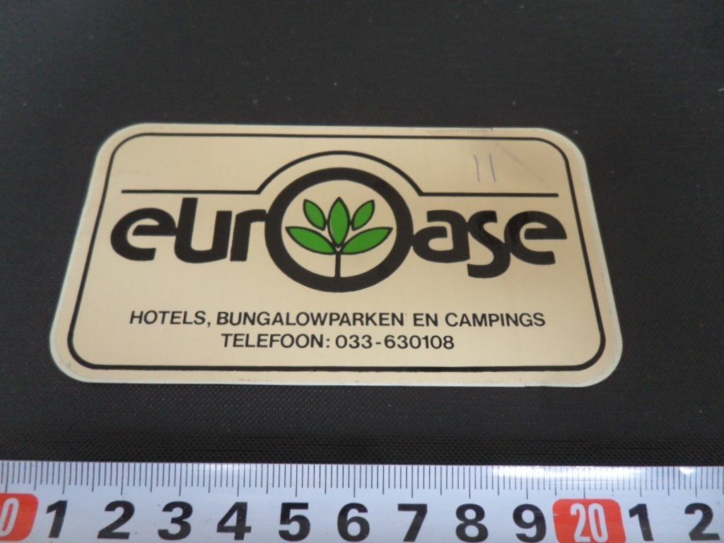 sticker EUROASE hotels bungalowparken en campings 033-630108, Ophalen of Verzenden, Zo goed als nieuw