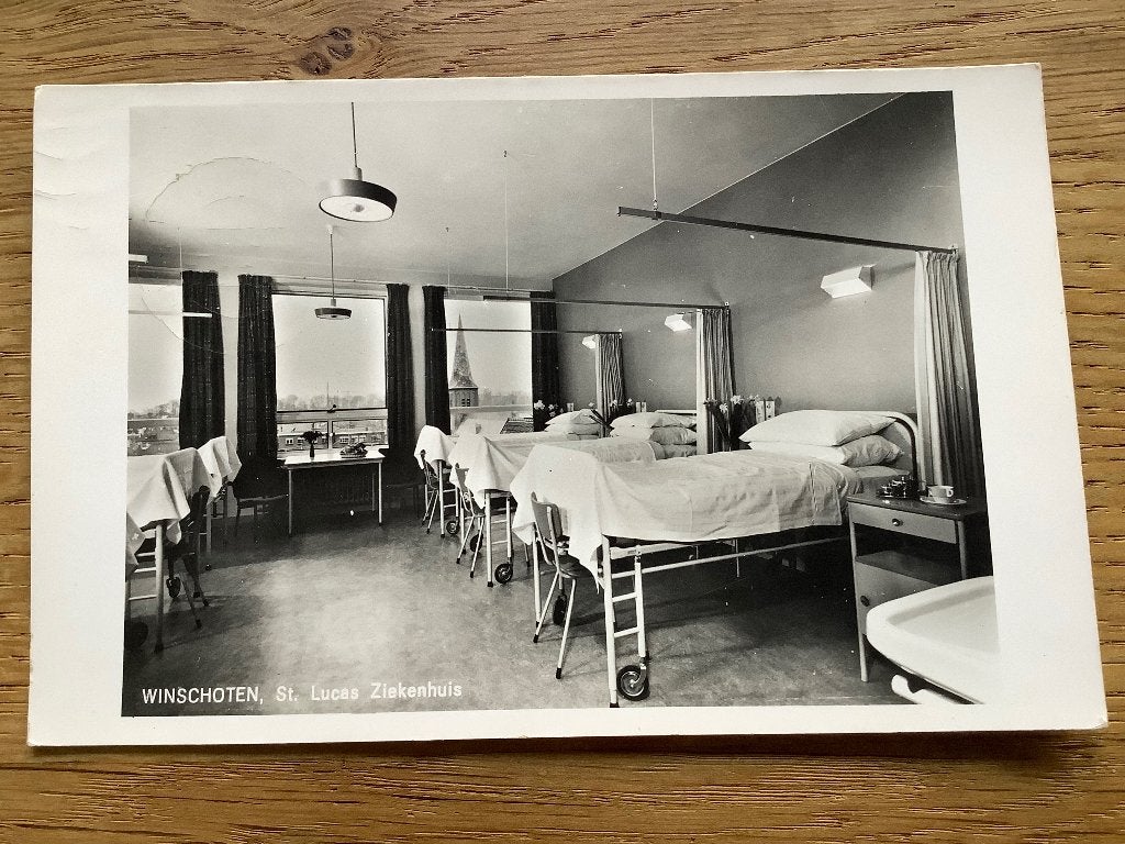 Winschoten 1960 Sint Lucas ziekenhuis, Ophalen of Verzenden, 1940 tot 1960, Gelopen, Groningen
