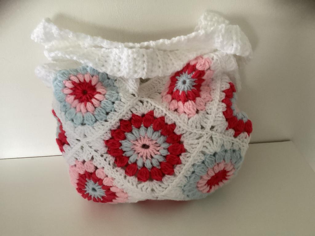 Tas GRANNY SQUARE Nieuw Gehaakt, Ophalen of Verzenden, Nieuw, Overige kleuren, Handtas
