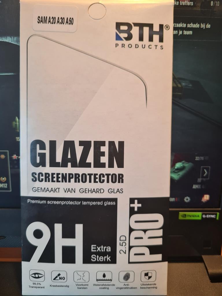 Glazen beschermplaat screen protector samung a20 a30 a50, Ophalen of Verzenden