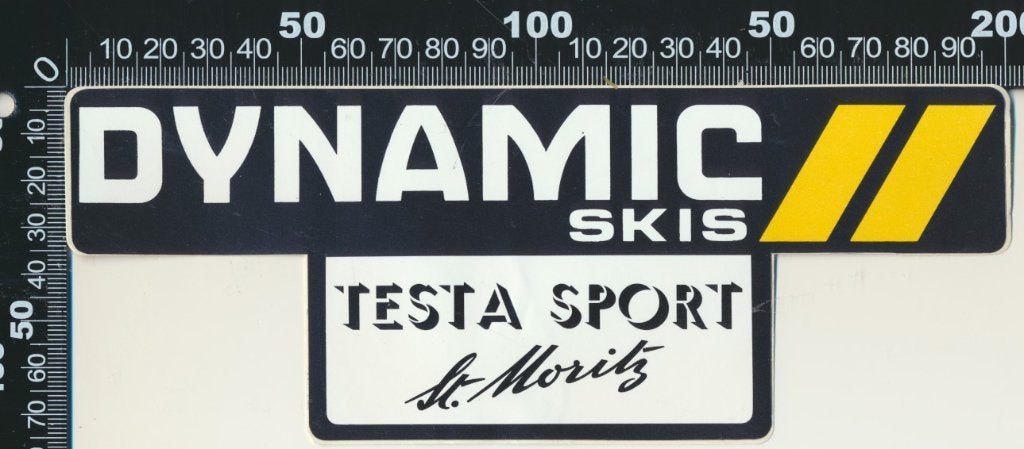 Sticker: Testa Sport - Dynamic Skis - St. Moritz, Verzenden, Zo goed als nieuw, Bedrijf of Vereniging