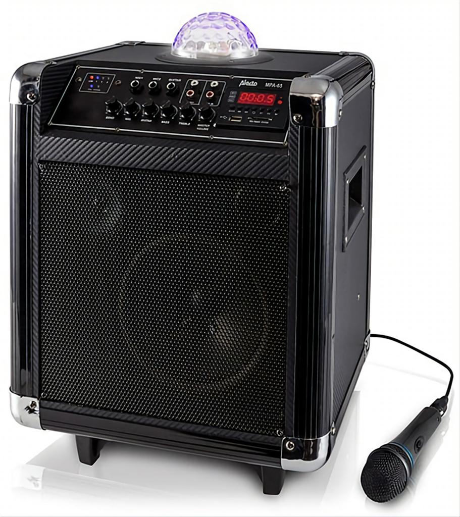 Alecto Partybox MPA-65 met microfoon en discolamp, Audio, Tv en Foto, Karaoke-apparatuur, Ophalen, Zo goed als nieuw