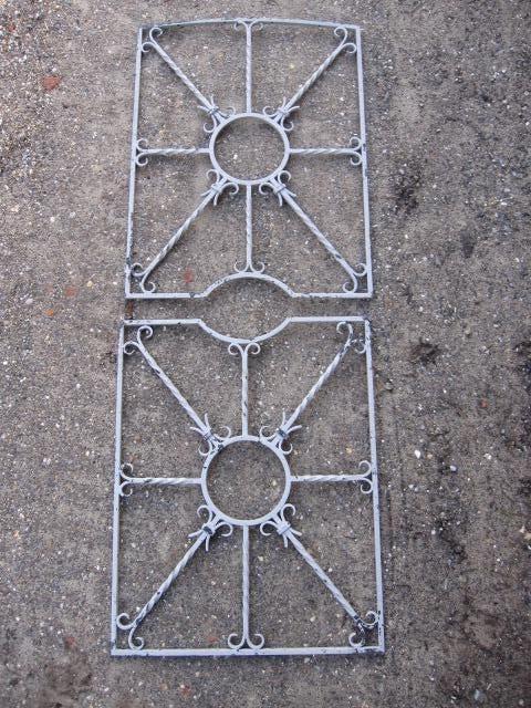 54,5x68,5 en 71,5 cm IJzeren deurrooster in twee delen, Ophalen