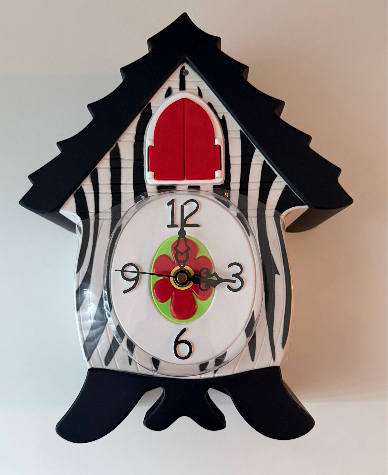 Koekoeksklok Monkey Zebra - HeadsUp Design Company, Huis en Inrichting, Woonaccessoires | Klokken, Zo goed als nieuw, Koekoeksklok