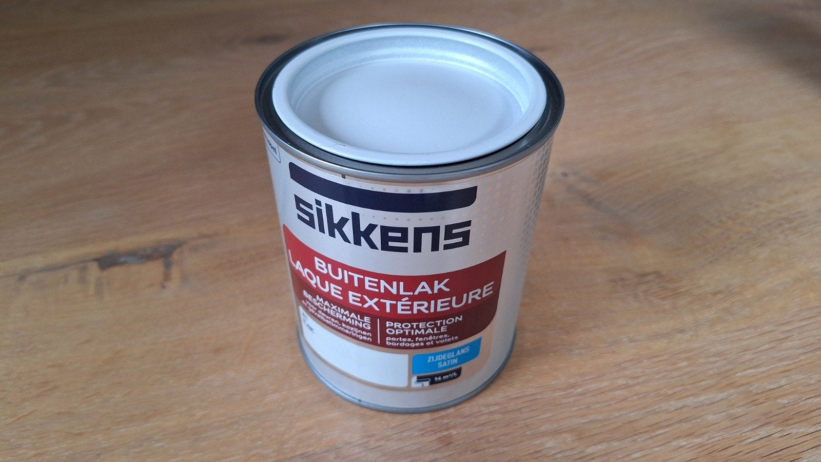 Ongeopend: Sikkens 0,75 L buitenlak zijdeglans (wit), Ophalen, Nieuw, Wit