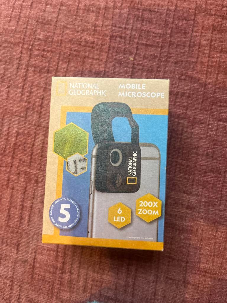 National Geographic Mobiele Microscoop 200x Zoom, Ophalen of Verzenden, Zo goed als nieuw