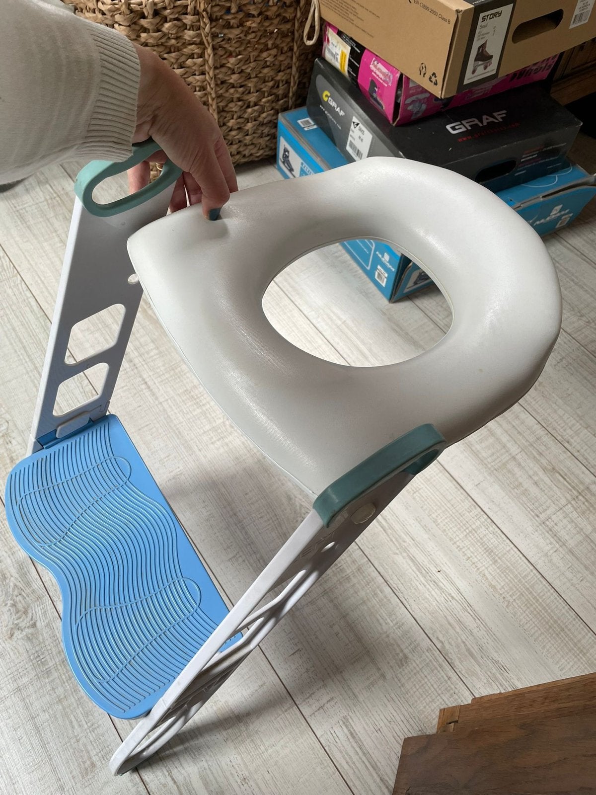 Kinder toiletbril met opstapje - zindelijkheidstraining, Kinderen en Baby's, Ophalen, Zo goed als nieuw