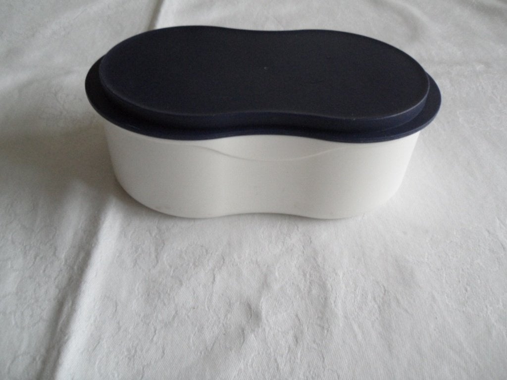 Tupperware Trendy botervloot met blauw deksel zgan, Ophalen of Verzenden, Zo goed als nieuw, Blauw, Bewaardoos