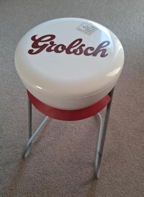 Grolsch Beugeltafeltje vintage, Ophalen of Verzenden, Zo goed als nieuw, Overige typen, Grolsch