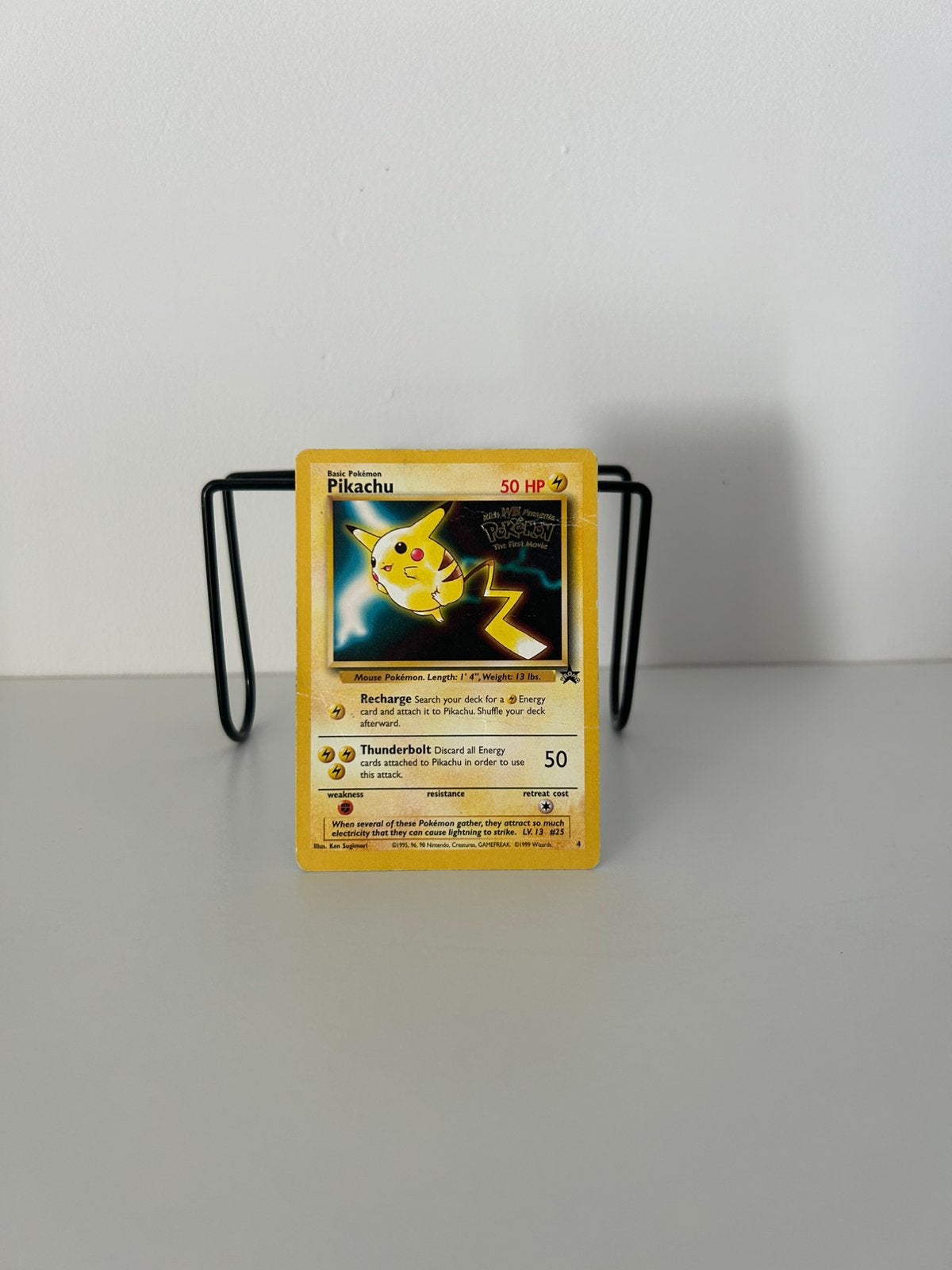 Pokémon Pikachu #4 WOTC Black Star Promo, Ophalen of Verzenden, Gebruikt