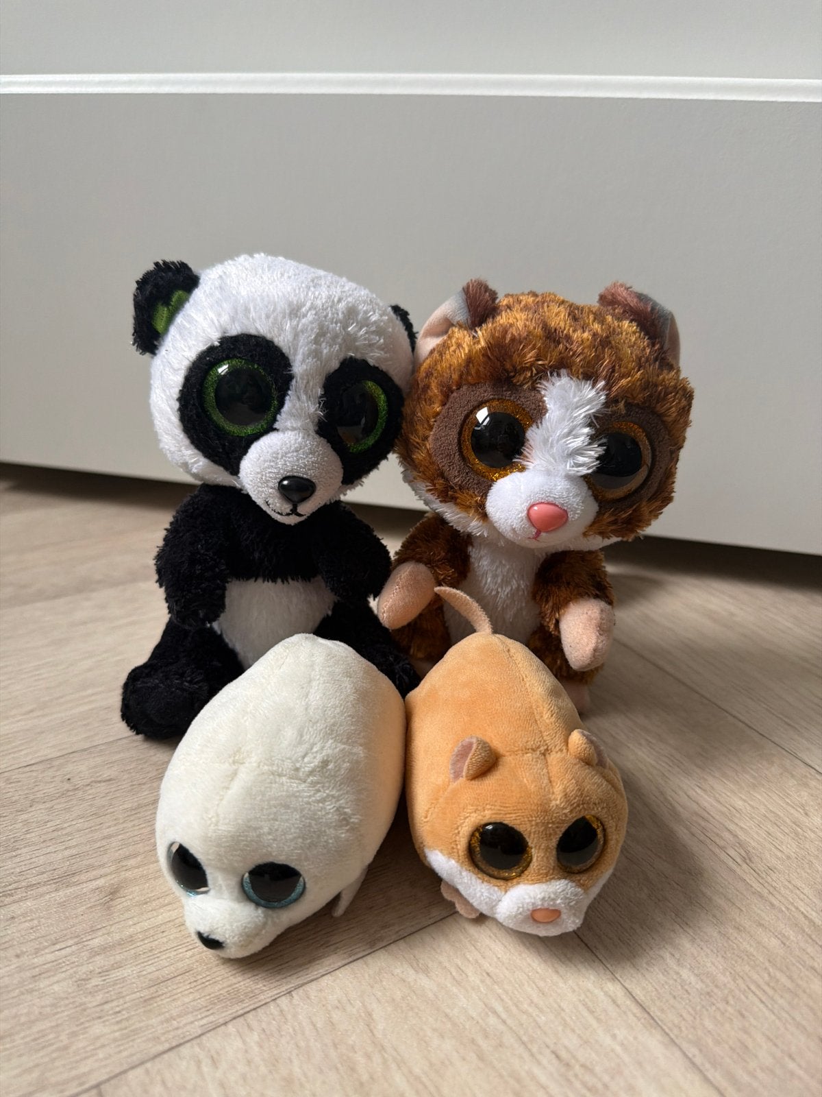 Leuke Ty knuffels - Panda, Kat, Zeehond en Hamster, Kinderen en Baby's, Overige karakters, Overige typen, Ophalen of Verzenden