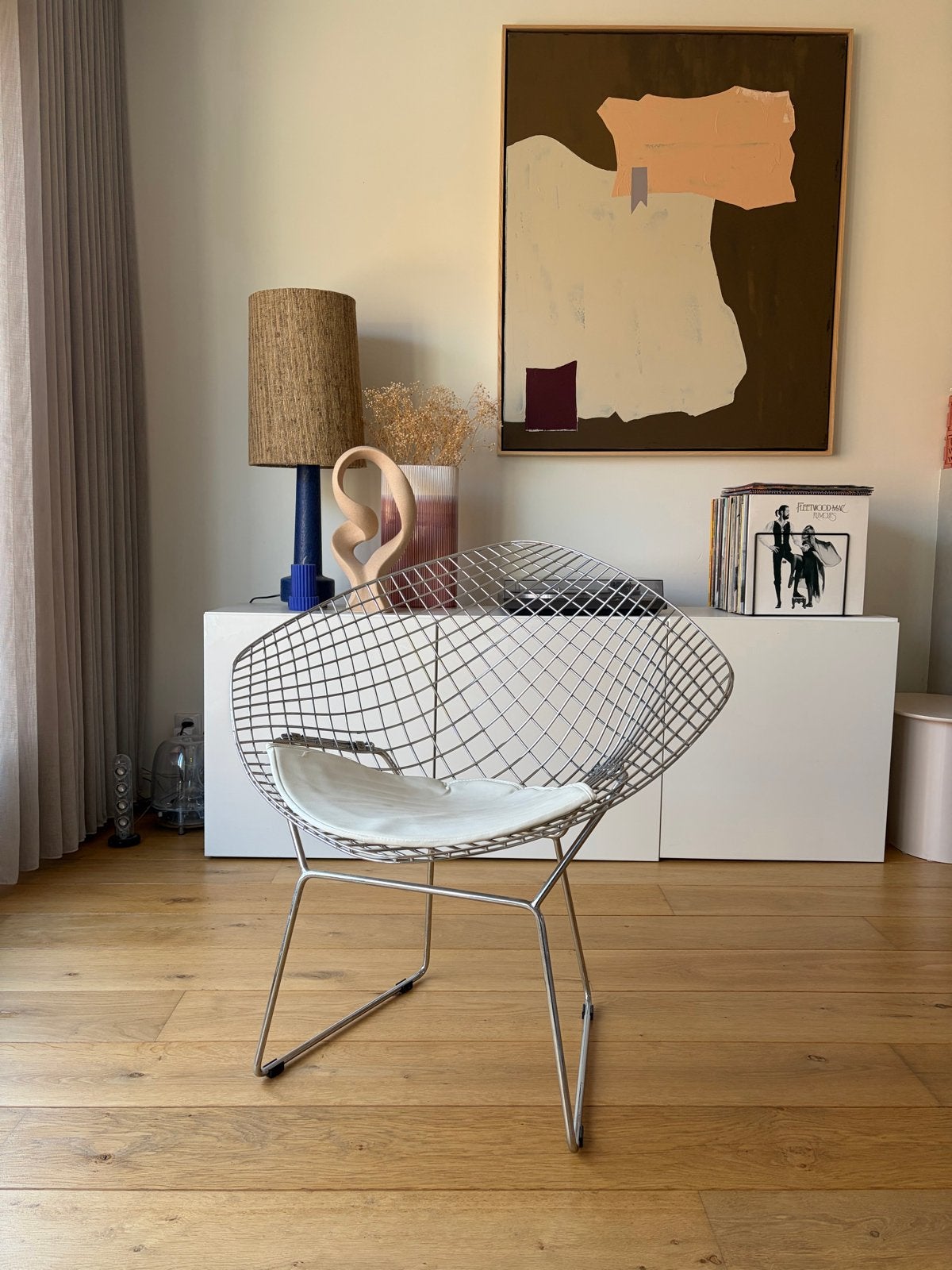 Moderne Draadstoel met Kussen - Design Stoel, Ophalen, Overige kleuren, Zo goed als nieuw, Metaal