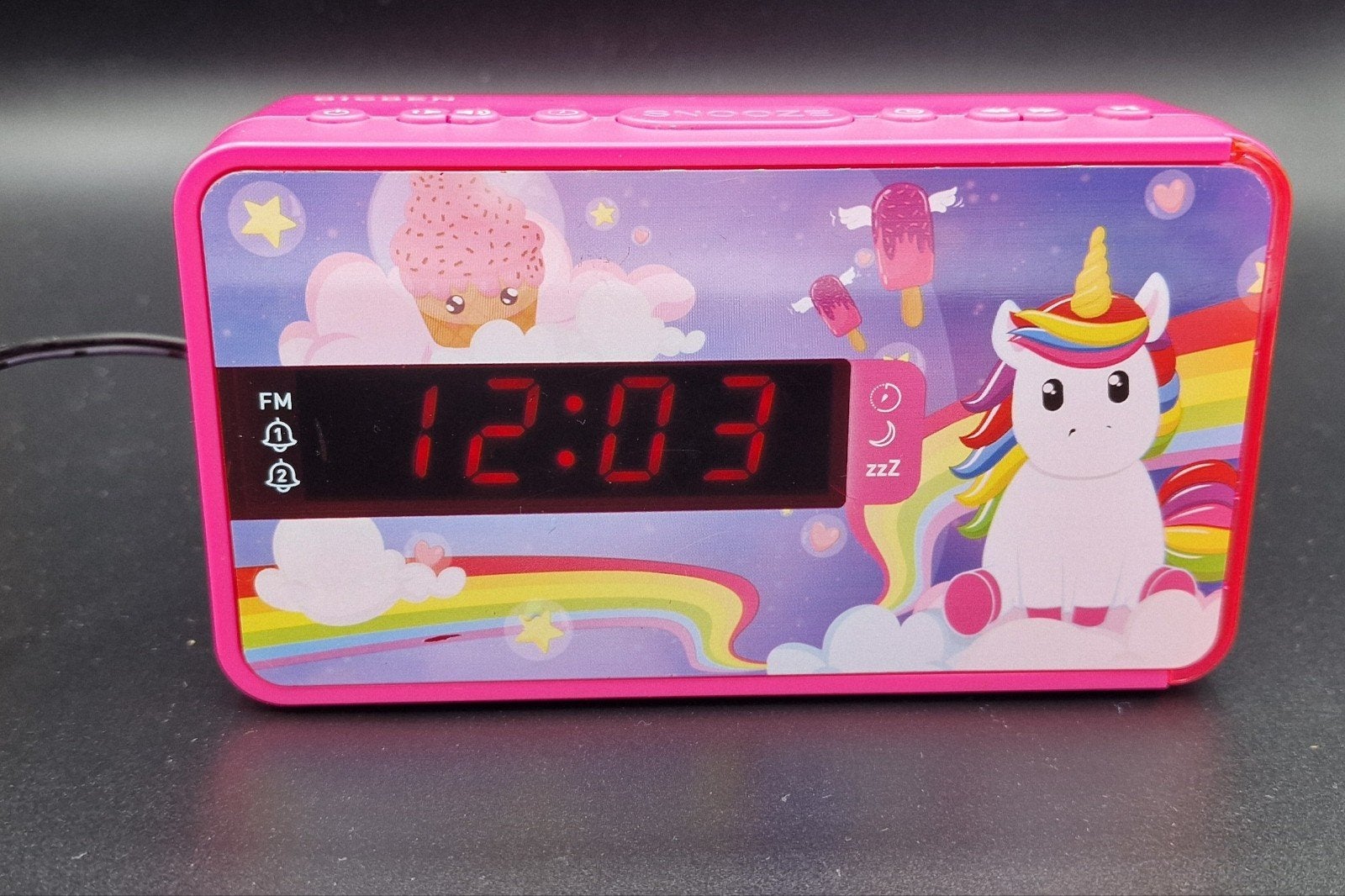 Bigben RR16 Radio Wekker - Roze met verwisselbare frontjes, Ophalen of Verzenden, Zo goed als nieuw, Digitaal