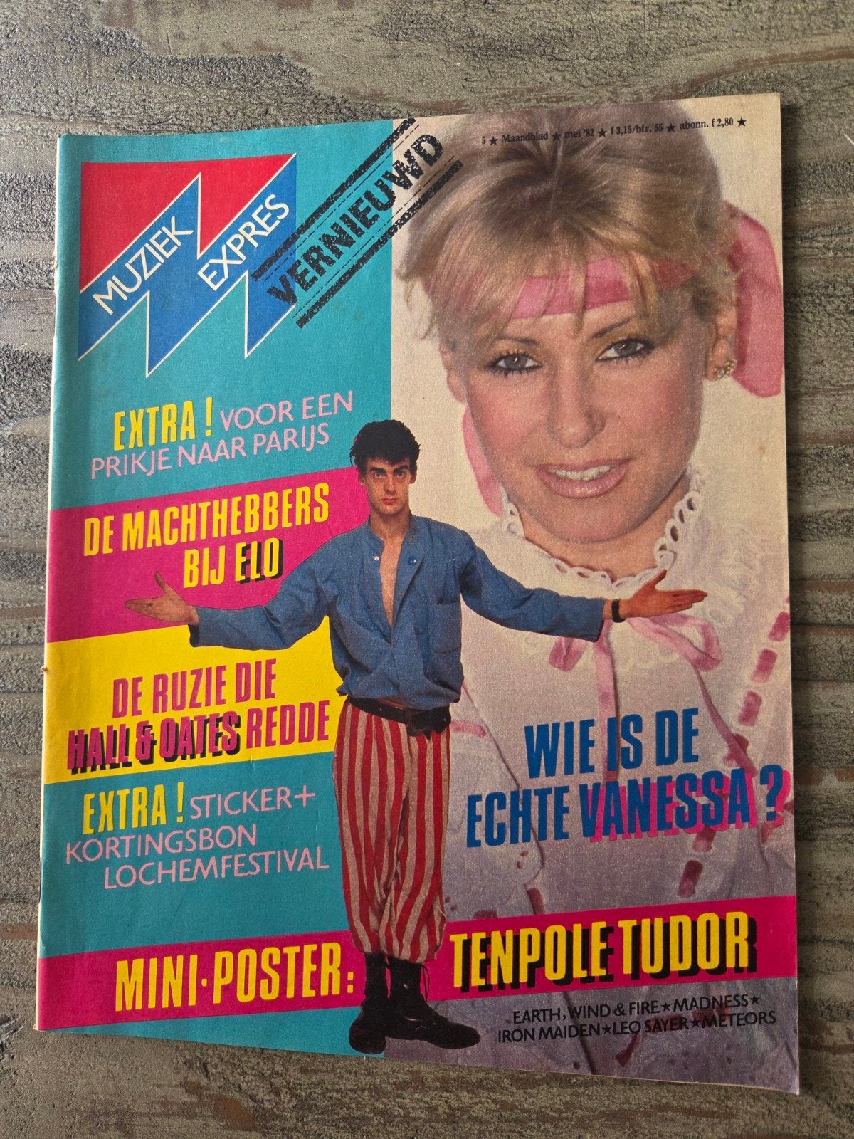 Muziek Expres mei 1982 - Madness, Iron Maiden, ELO, Boeken, Ophalen of Verzenden, Gelezen, Muziek, Film of Tv