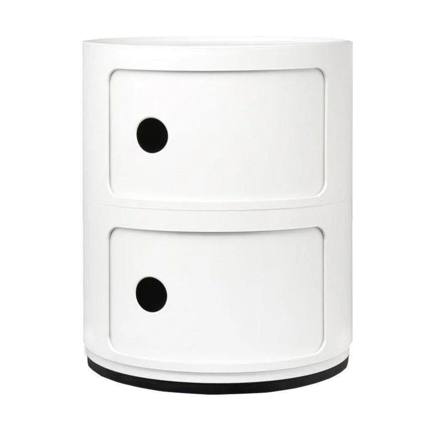 Twee nieuwe witte Kartell Componibili nachtkastjes, Huis en Inrichting, Slaapkamer | Nachtkastjes, Ophalen, Kunststof, Minder dan 45 cm