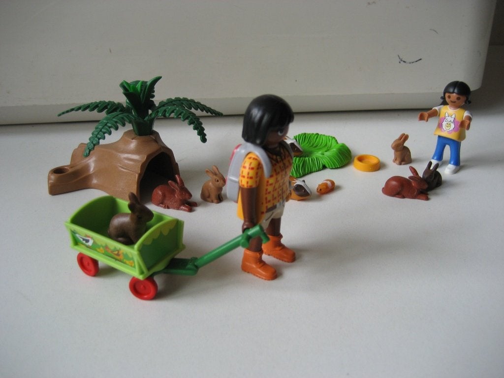 playmobil moeder en kind met kar bij de knaagdieren, Kinderen en Baby's, Speelgoed | Playmobil, Ophalen of Verzenden, Zo goed als nieuw