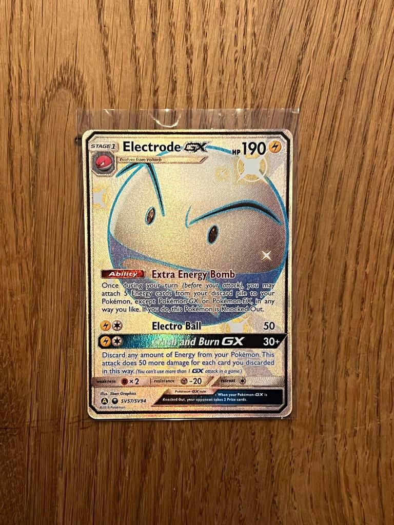 Electrode GX SV57/SV94 Shiny Vault Pokémon Kaart NM, Ophalen of Verzenden, Zo goed als nieuw, Losse kaart, Foil