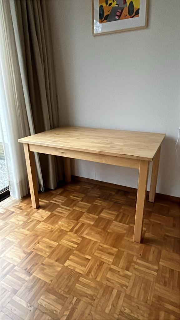 Houten tafel Ikea, Huis en Inrichting, Bureaus, Ophalen, Demontabel, Gebruikt, 120 cm