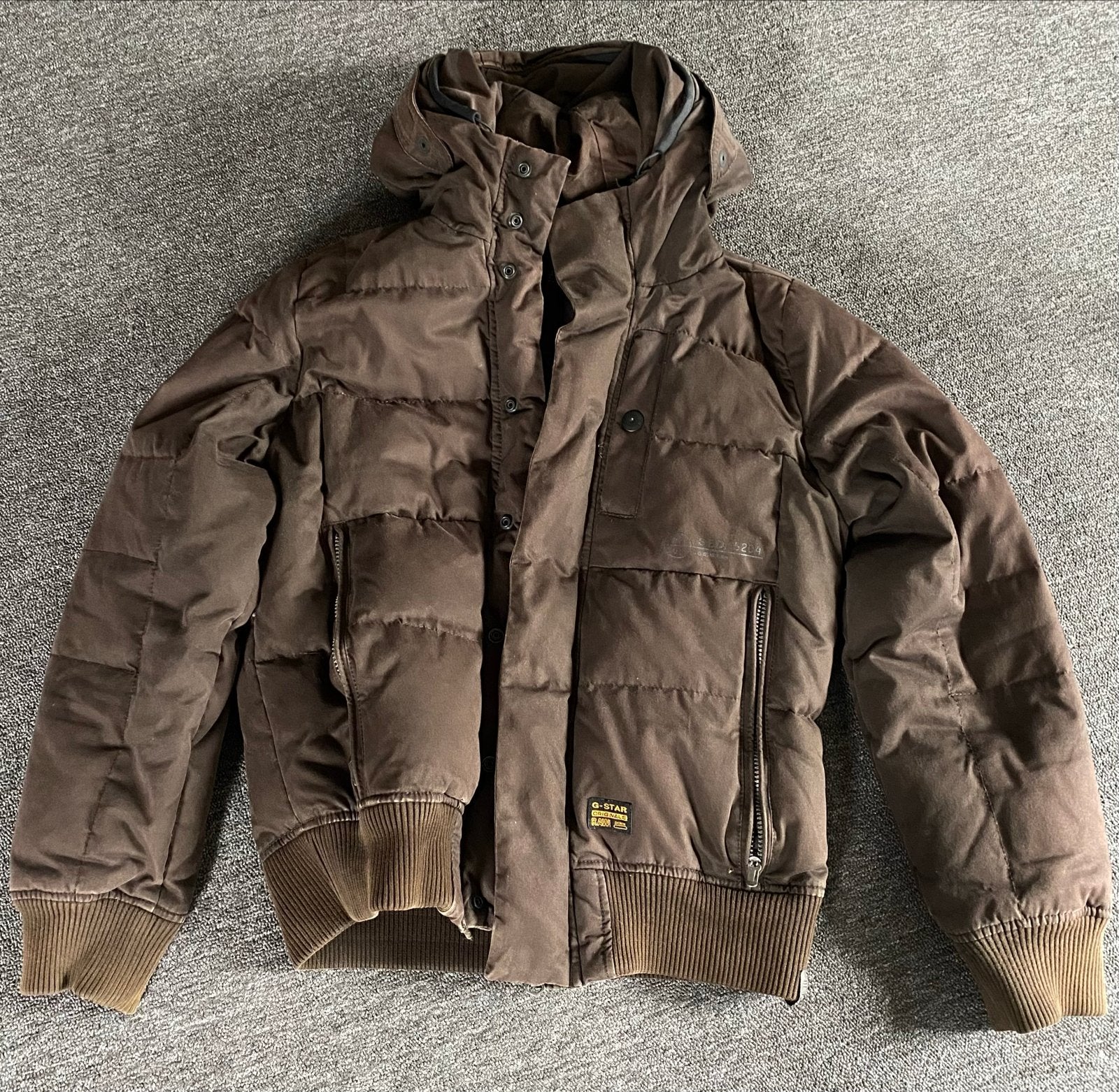 G-Star RAW winterjas bruin - Maat M, Kleding | Heren, Ophalen, Zo goed als nieuw, Maat 48/50 (M), Bruin