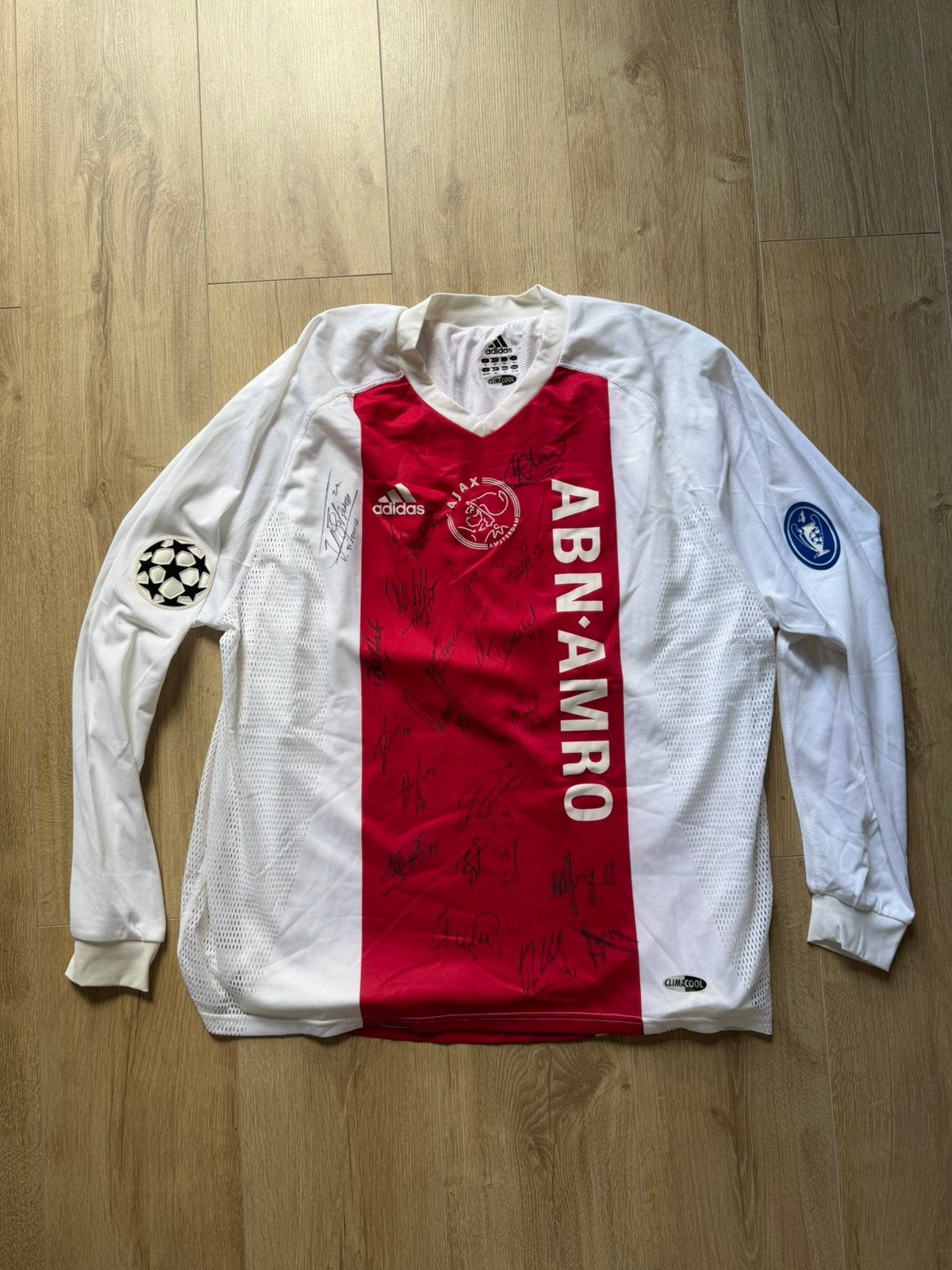Ajax match issue Sikora 27 Champions League gesigneerd shirt, Sport en Fitness, Maat XL, Ophalen of Verzenden, Zo goed als nieuw