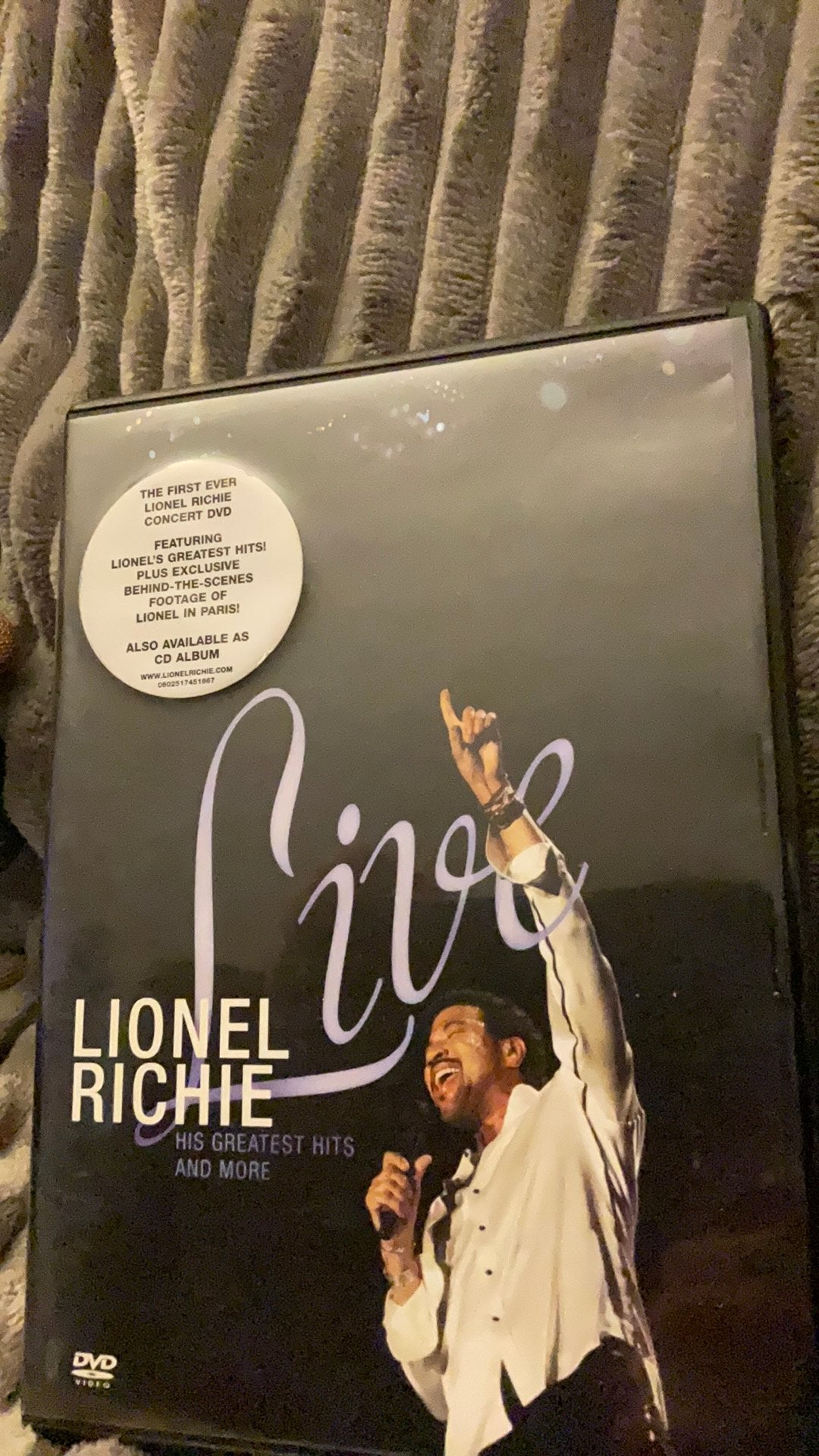 Lionel Richie Live dvd, Alle leeftijden, Ophalen of Verzenden, Zo goed als nieuw, Muziek en Concerten