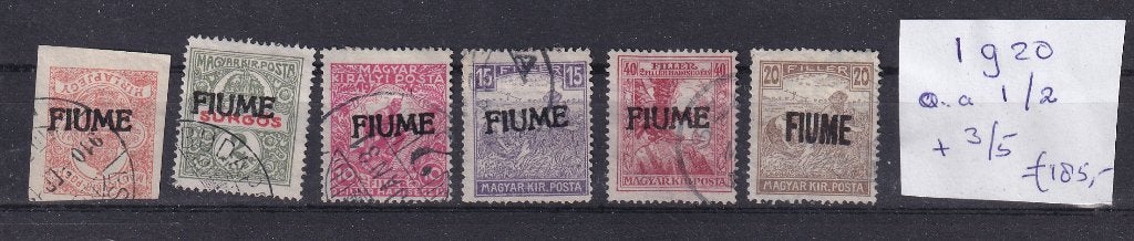 D152) 1920 Fiume oa 1/2 en 3/5 €185 opdrukken geen garantie, Verzenden, Overige landen, Gestempeld